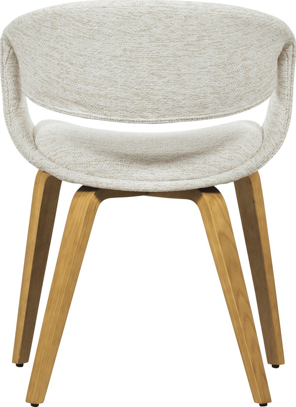 WOOOD Yossi eetkamerstoel naturel met houten poot naturel Naturel Eetkamerstoel