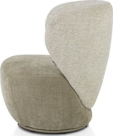 Xooon Solee fauteuil - 360 draaibaar - incl. lende-kussen - combi stof Luton & Cadiz - frame tone in tone - groen Groen Fauteuil