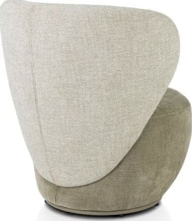 Xooon Solee fauteuil - 360 draaibaar - incl. lende-kussen - combi stof Luton & Cadiz - frame tone in tone - groen Groen Fauteuil