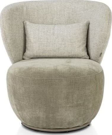 Xooon Solee fauteuil - 360 draaibaar - incl. lende-kussen - combi stof Luton & Cadiz - frame tone in tone - groen Groen Fauteuil
