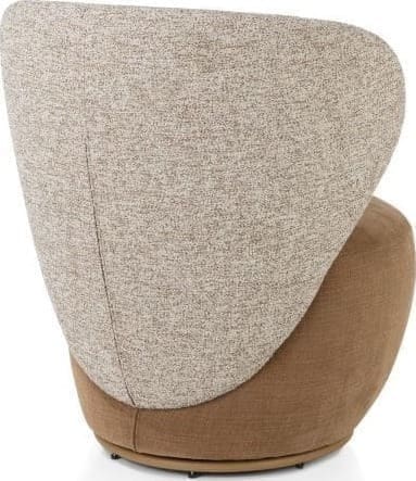 Xooon Solee fauteuil - 360 draaibaar - incl. lende-kussen - combi stof Luton & Cadiz - frame tone in tone - koper Koper Fauteuil