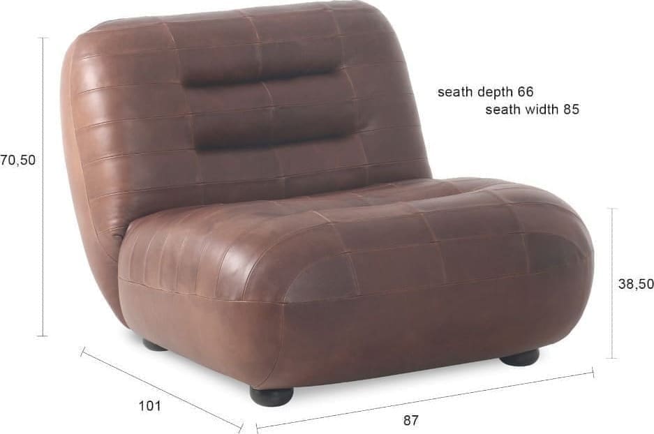 Fauteuil Wyatt Wax Leather Chocolate Dutchbone