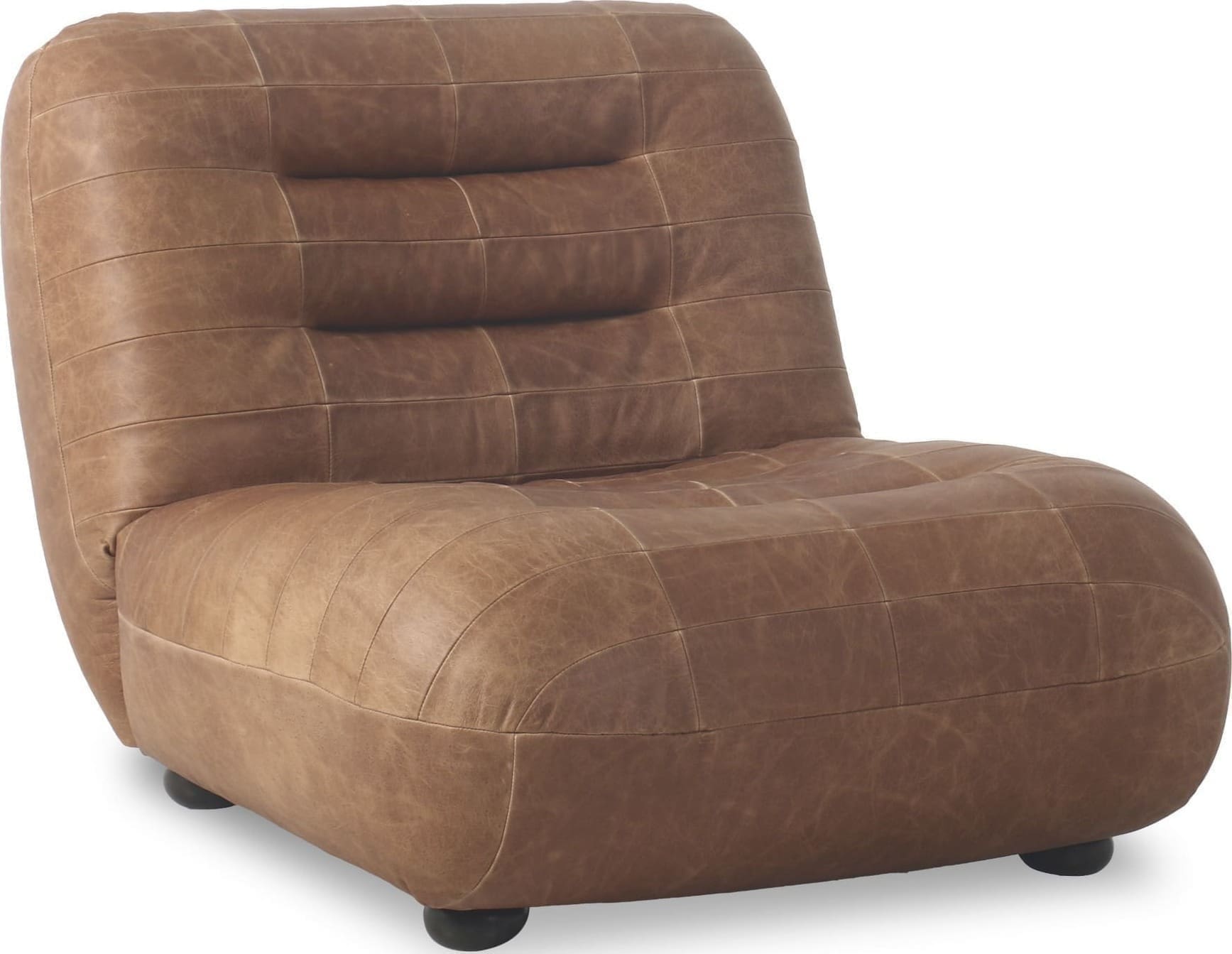 Fauteuil Wyatt Leather Cognac Dutchbone
