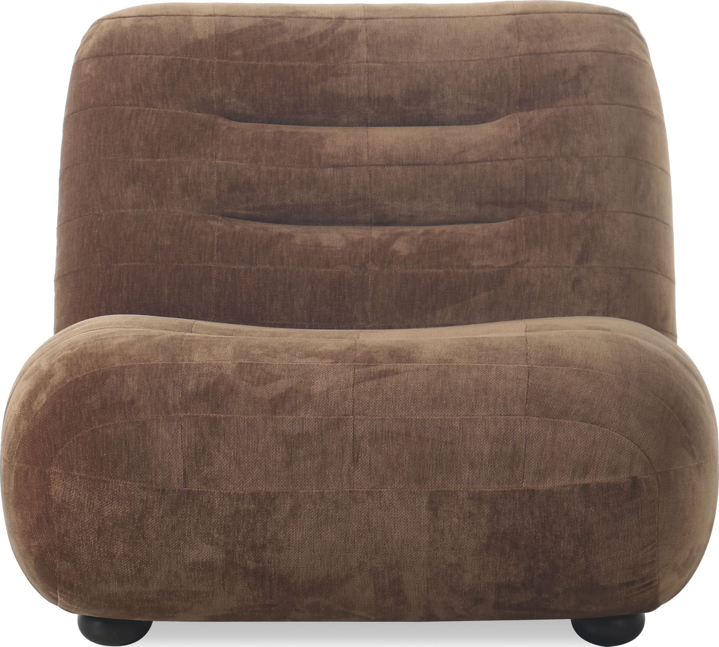 Fauteuil Wyatt Velours Cognac Dutchbone