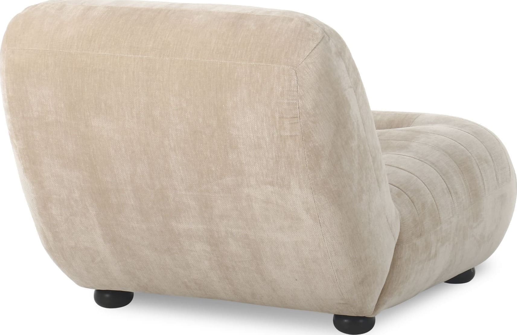 Fauteuil Wyatt Velours Beige Dutchbone