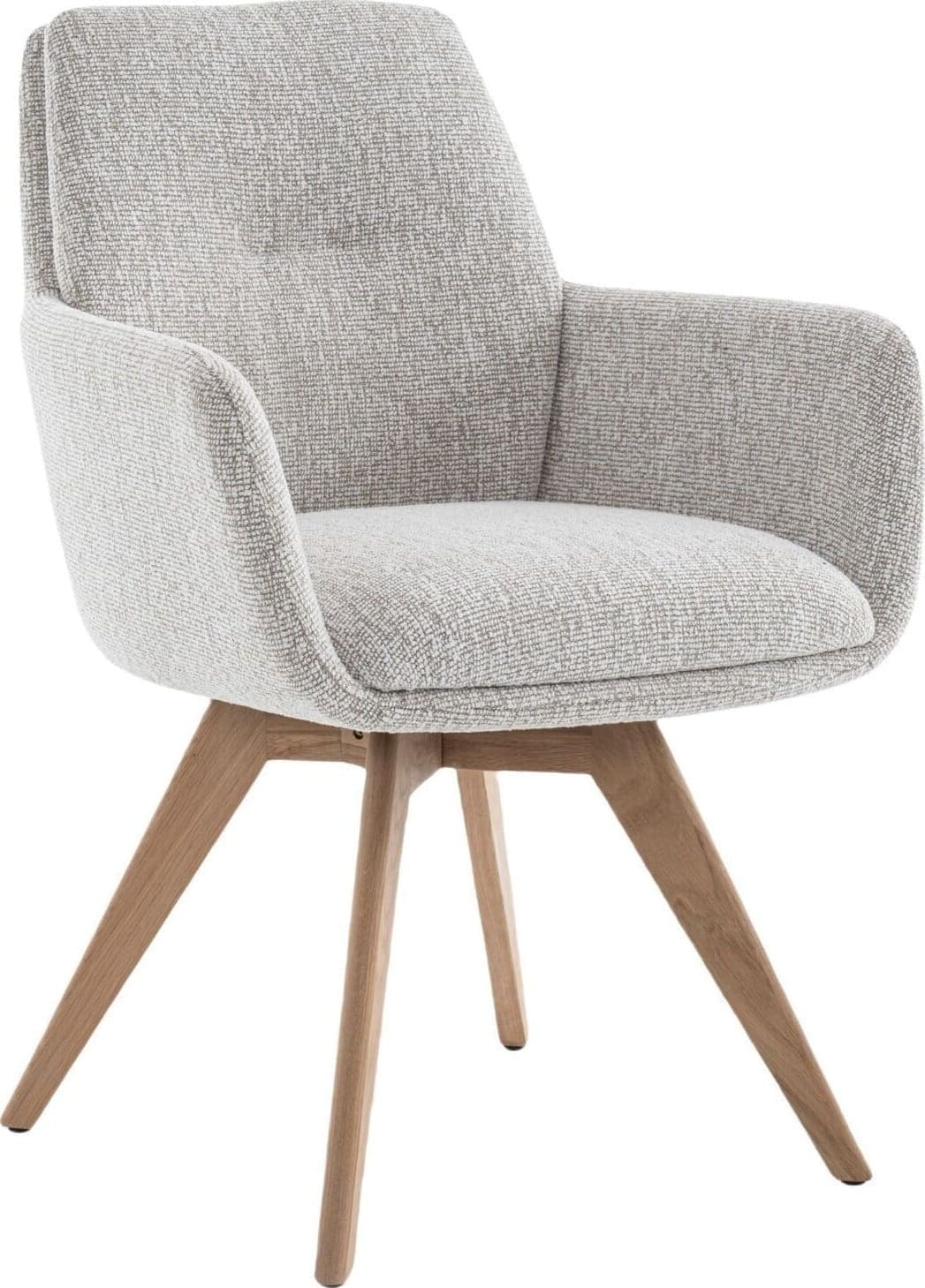 INHOUSE Eetkamerstoel Jasmia beige hout Beige Eetkamerstoel