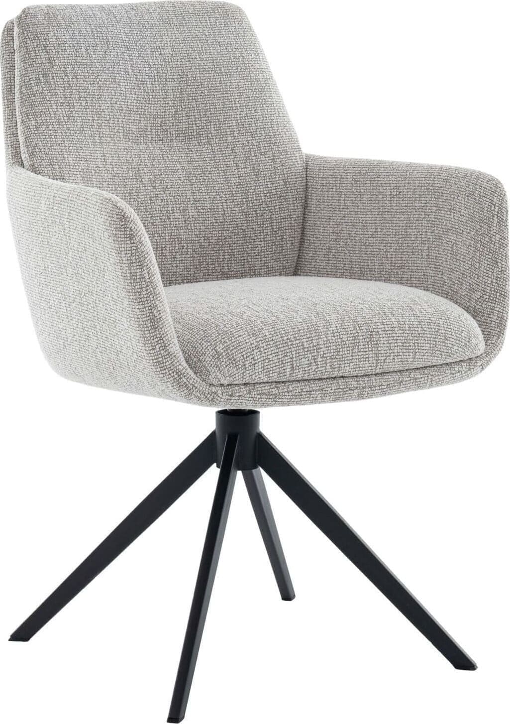 INHOUSE Eetkamerstoel Jasmia beige metaal Beige Eetkamerstoel