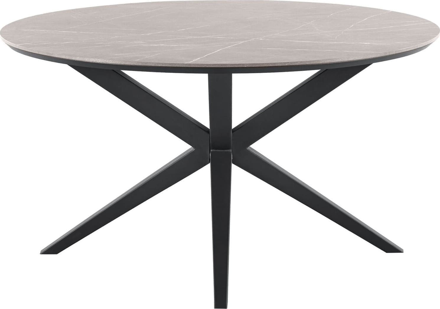 INHOUSE Eettafel Warita marmer rond 120cm Zwart Eettafel