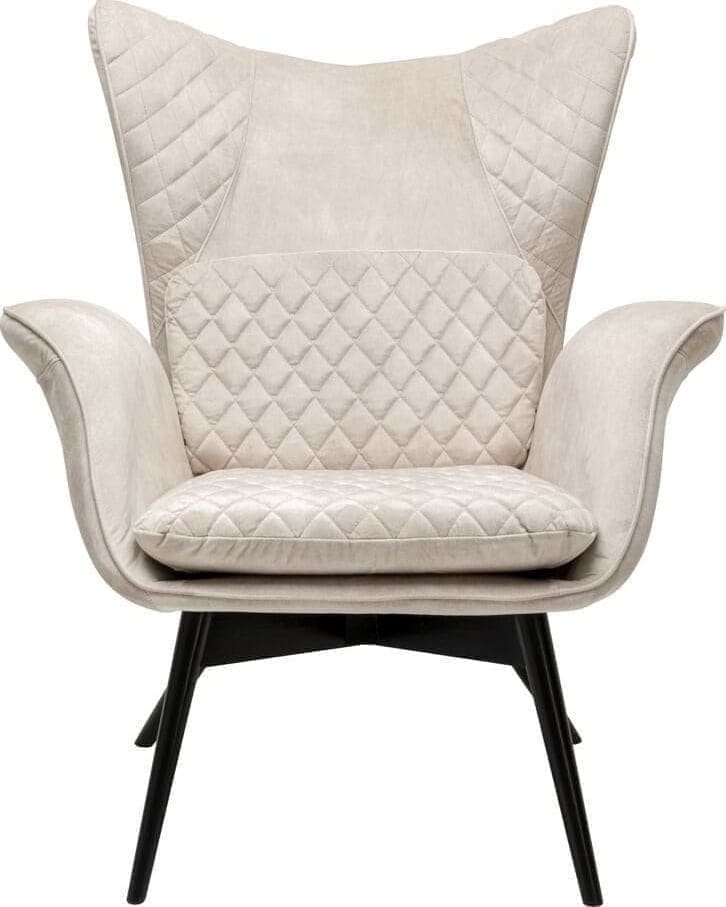 Fauteuil Tudor Velvet Creme Kare Design Fauteuil 70738