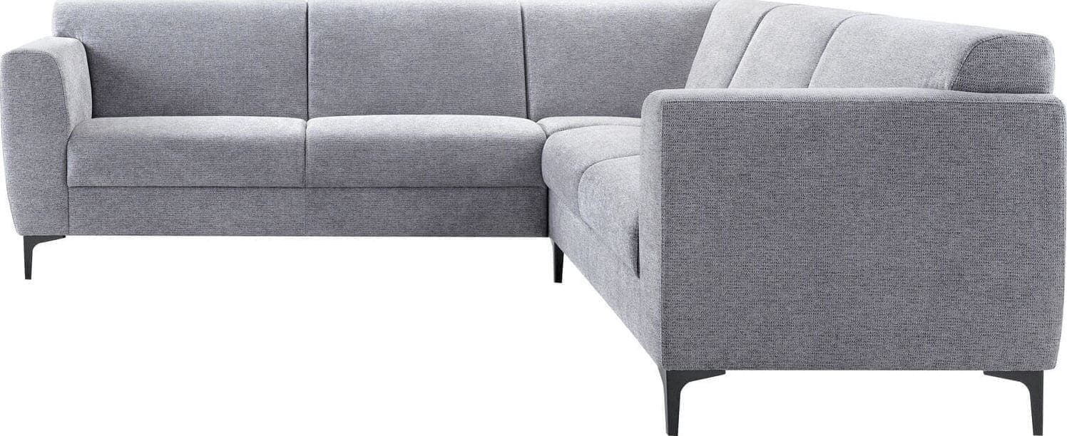 Profijt Meubel Hoekbank Ridgway polyether grijs Grijs Hoekbank