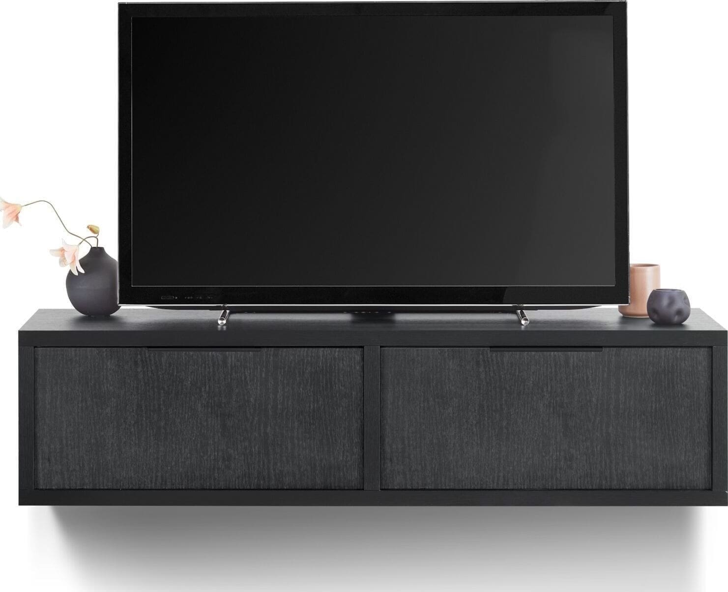 Profijt Meubel Tv-meubel Verdio 127 cm zwart Zwart Tv-meubel|Tv-dressoir