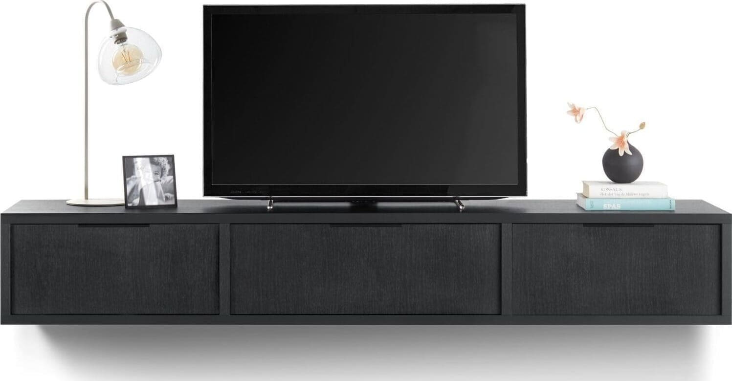 Profijt Meubel Tv-meubel Verdio 206 cm zwart Zwart Tv-meubel|Tv-dressoir