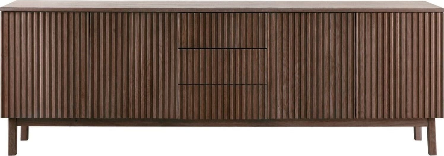 Pronto Wonen Dressoir Arrosto eikenhout 76x225x45 cm Dark Roast Bruin Dressoir