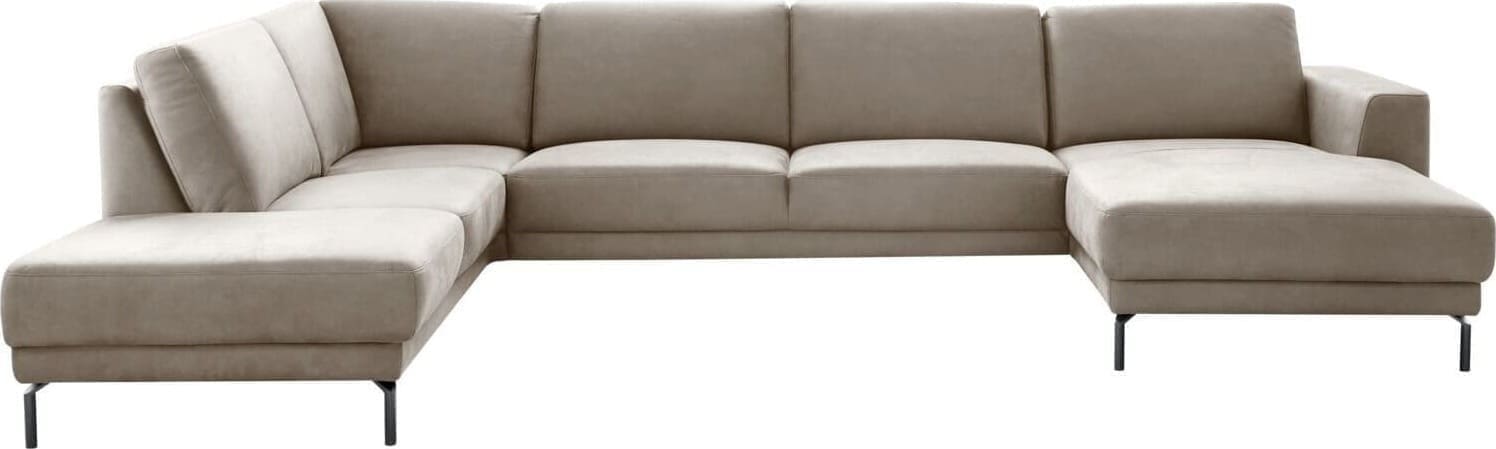 Pronto Wonen Hoekbank links Moscato traagschuim grijs relaxfunctie Grijs Hoekbank