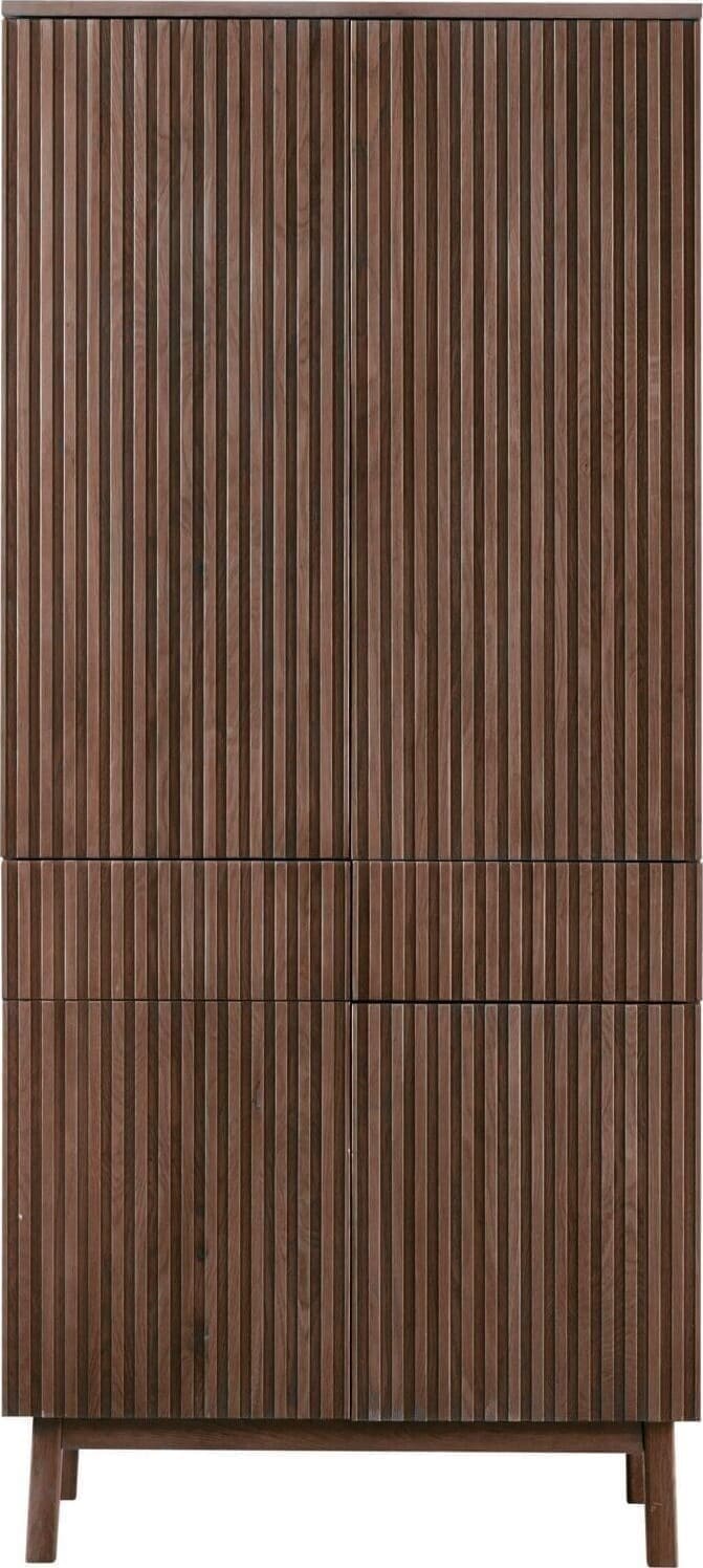 Pronto Wonen Opbergkast Arrosto eikenhout 202x90x45 cm Dark Roast Bruin Opbergkast