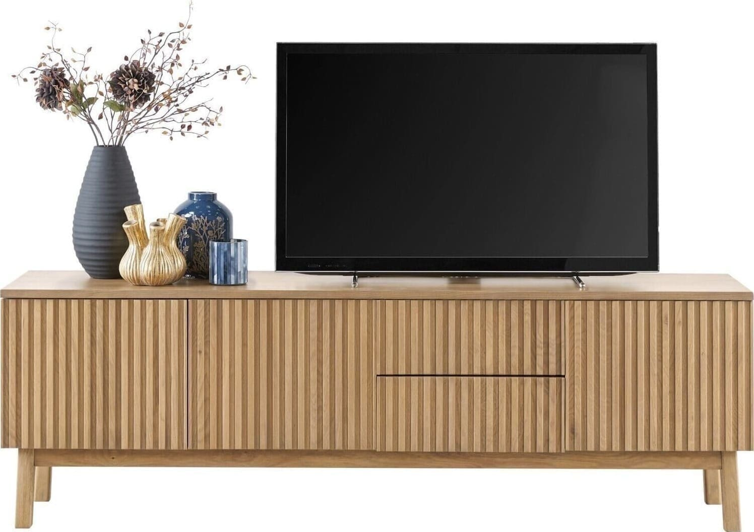 Pronto Wonen TV-meubel Arrosto eikenhout 58x180x40 cm light roast Bruin Tv-meubel|Tv-dressoir