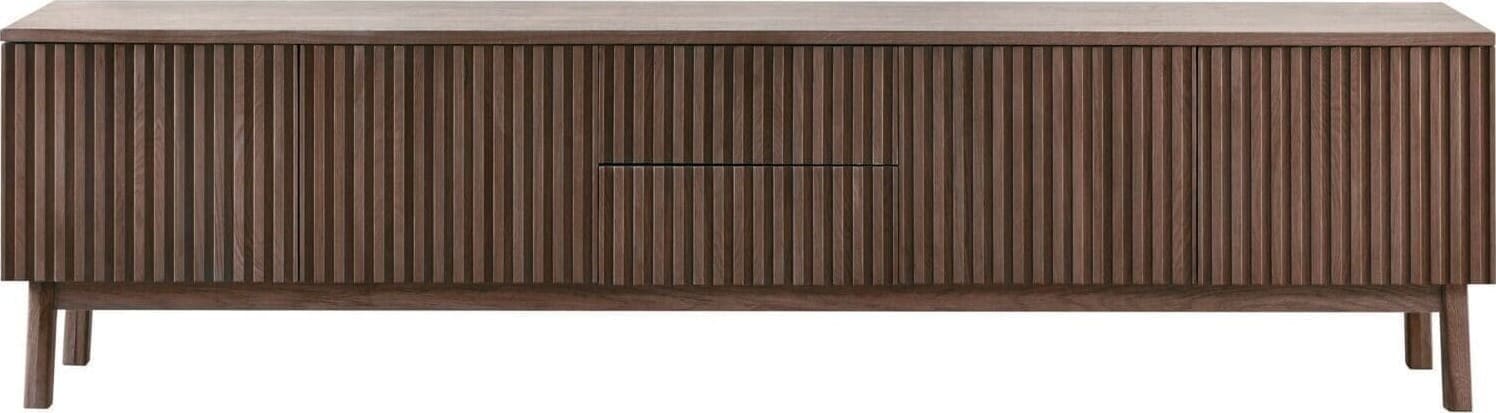 Pronto Wonen TV-meubel Arrosto eikenhout 58x225x40 cm Dark Roast Bruin Tv-meubel|Tv-dressoir