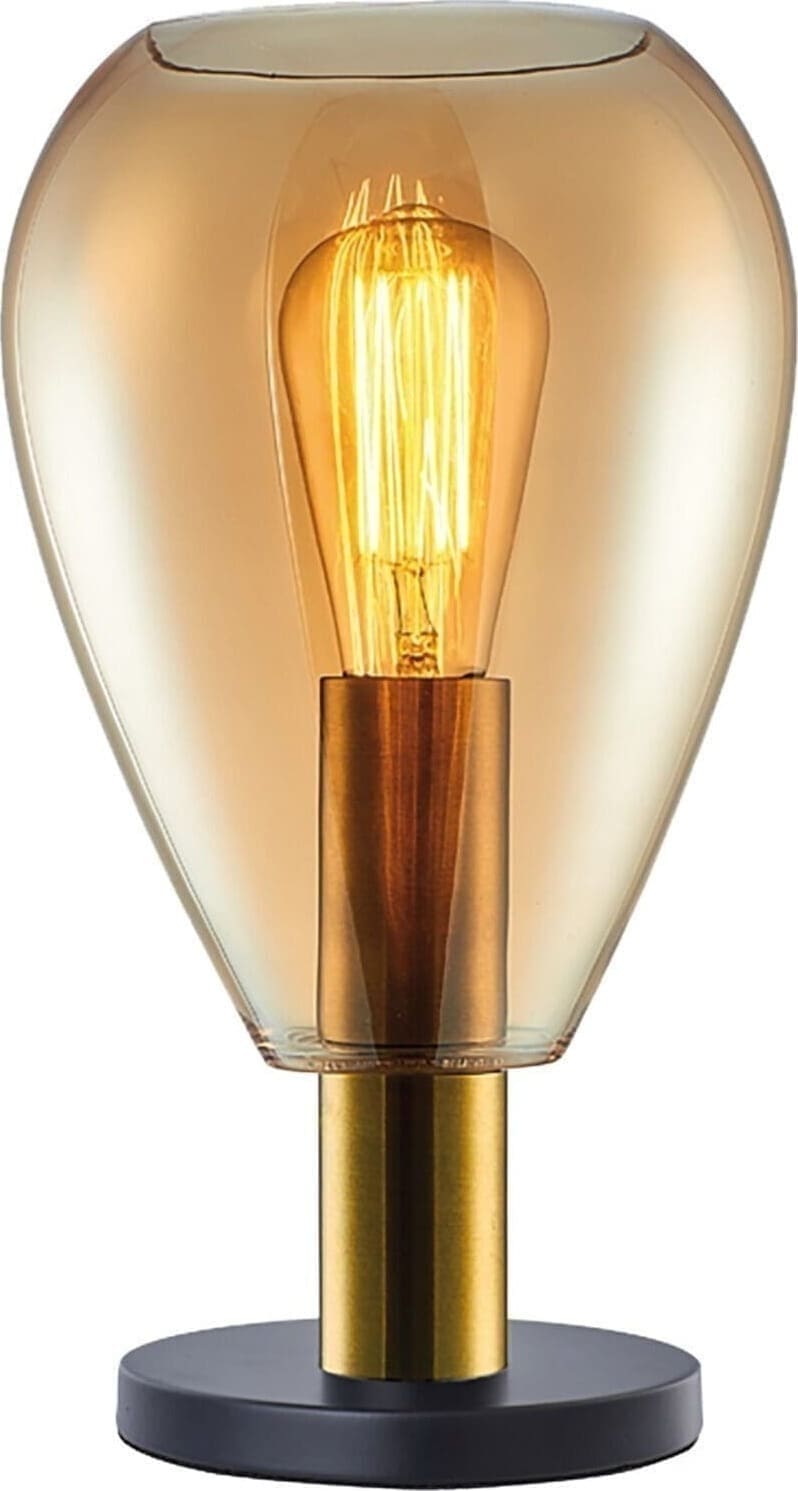Pronto Wonen Tafellamp Felinio amber glas 1-lichts Transparant Woonaccessoire