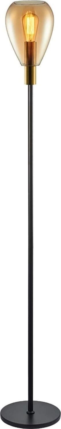 Pronto Wonen Vloerlamp Felinio amber glas 1-lichts Transparant Woonaccessoire