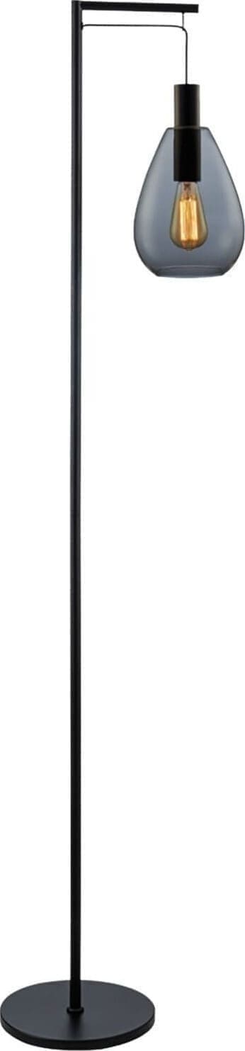 Pronto Wonen Vloerlamp Felinio smoke glas 1-lichts hangend Grijs Woonaccessoire