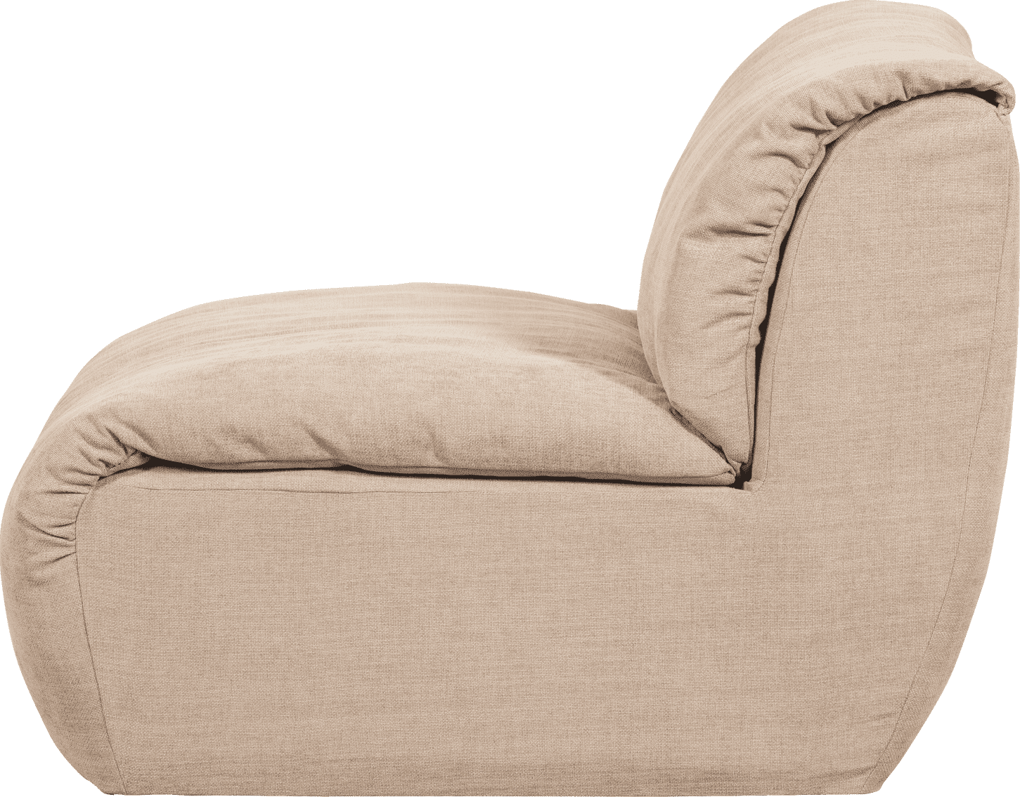 WOOOD Baggy 1-zitsbank geweven chenille zand Beige|Bruin Modulaire banken