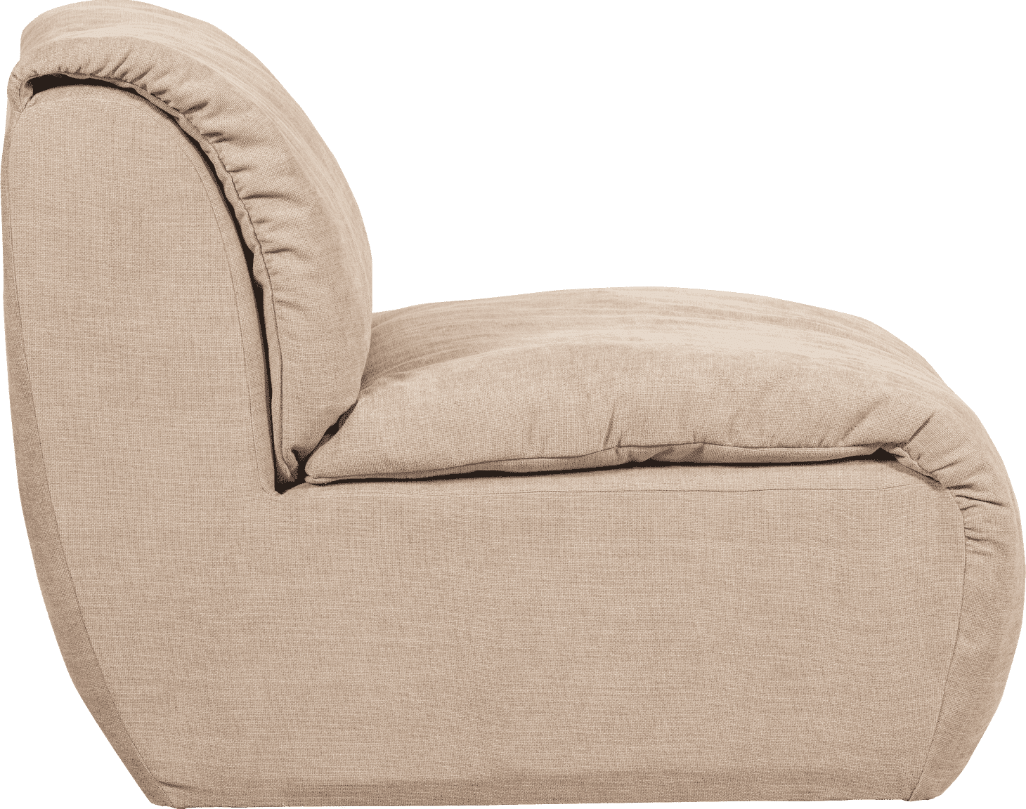 WOOOD Baggy 1-zitsbank geweven chenille zand Beige|Bruin Modulaire banken