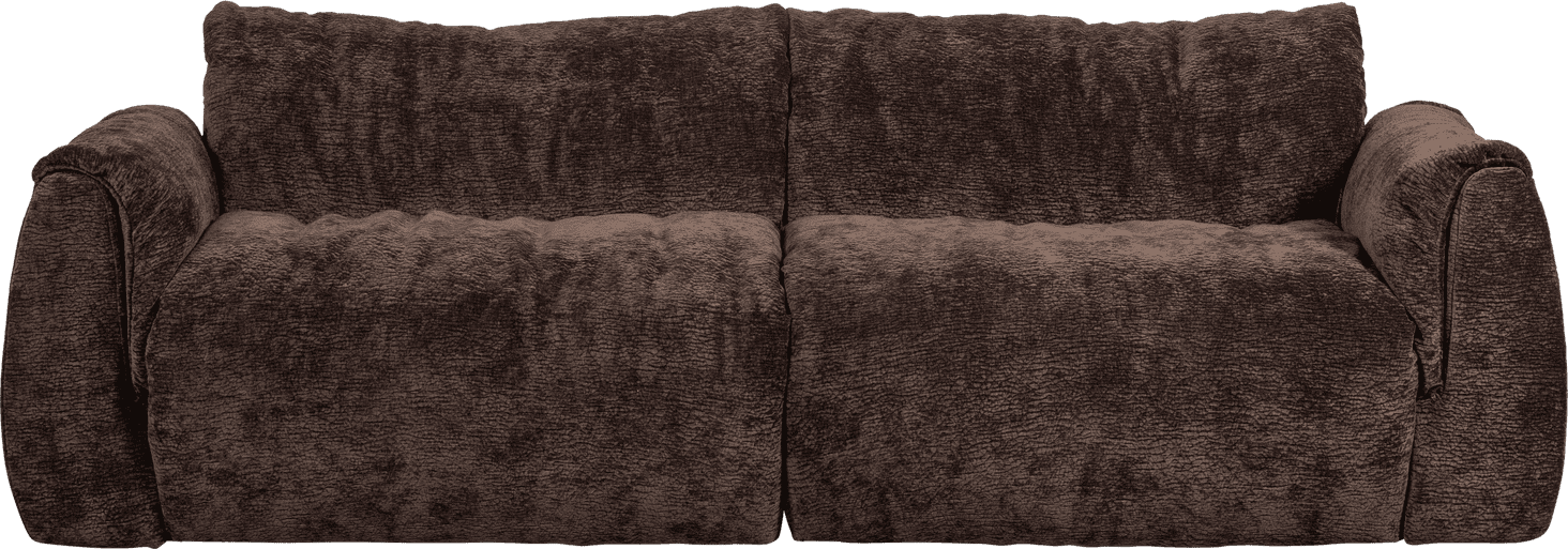 WOOOD Baggy 2-zitsbank 3d chenille donkerbruin Bruin