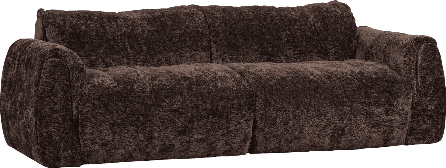 WOOOD Baggy 2-zitsbank 3d chenille donkerbruin Bruin