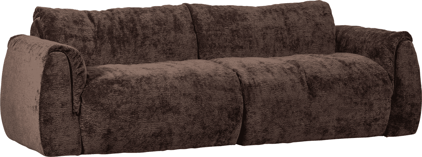 WOOOD Baggy 2-zitsbank 3d chenille donkerbruin Bruin