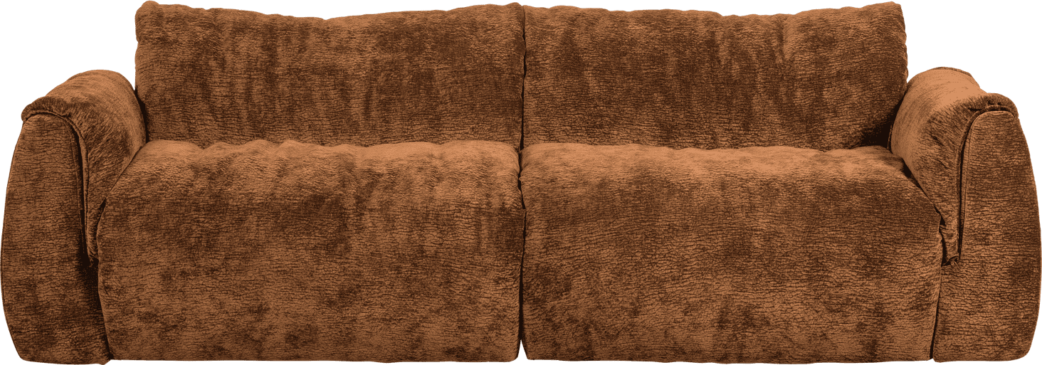 WOOOD Baggy 2-zitsbank 3d chenille middenbruin Bruin