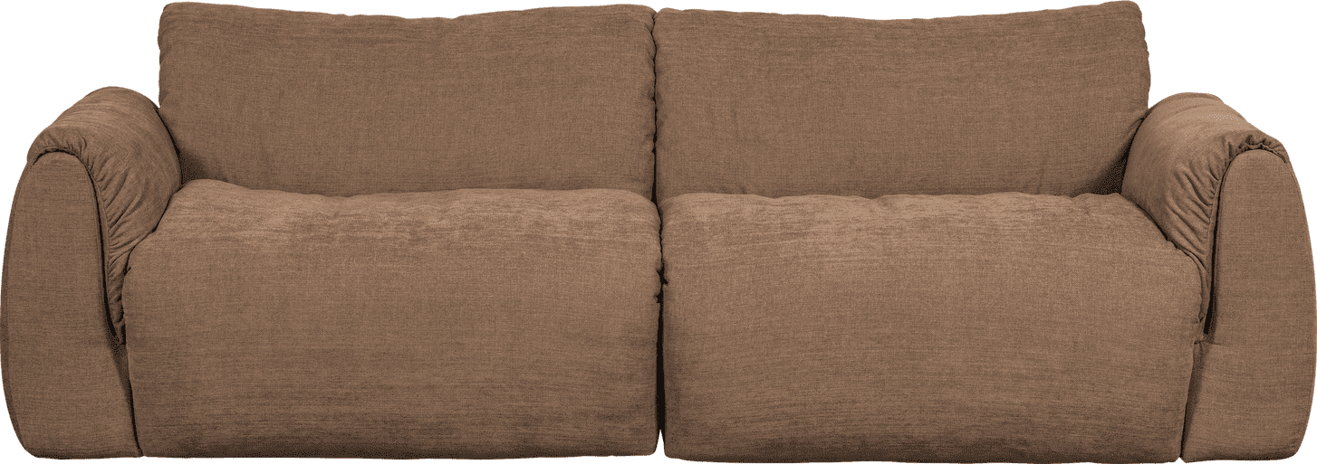 WOOOD Baggy 2-zitsbank geweven chenille bruin Bruin
