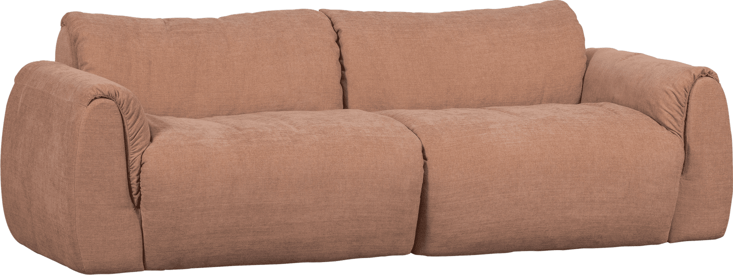 WOOOD Baggy 2-zitsbank geweven chenille oud roze Blauw