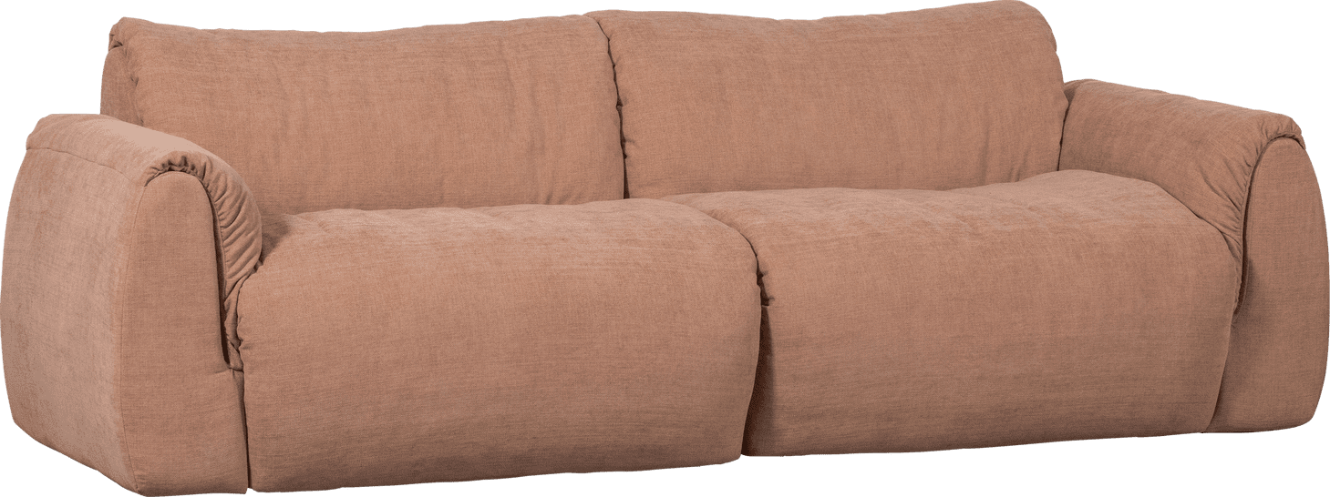 WOOOD Baggy 2-zitsbank geweven chenille oud roze Blauw