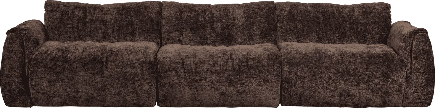 WOOOD Baggy 3-zitsbank 3d chenille donkerbruin Bruin