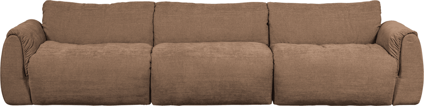WOOOD Baggy 3-zitsbank geweven chenille bruin Bruin