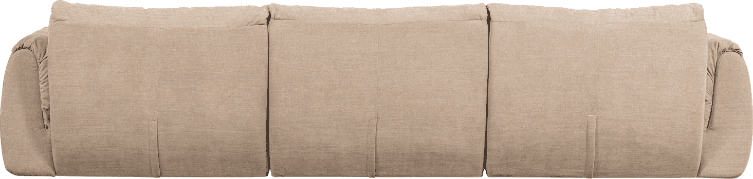 WOOOD Baggy 3-zitsbank geweven chenille zand Beige|Bruin