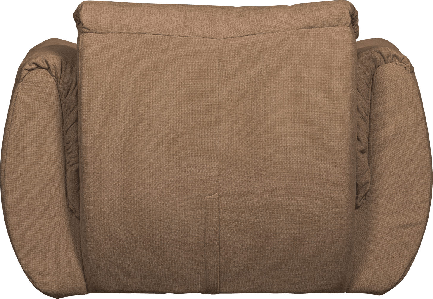WOOOD Baggy draaifauteuil geweven chenille bruin Bruin Draaifauteuil