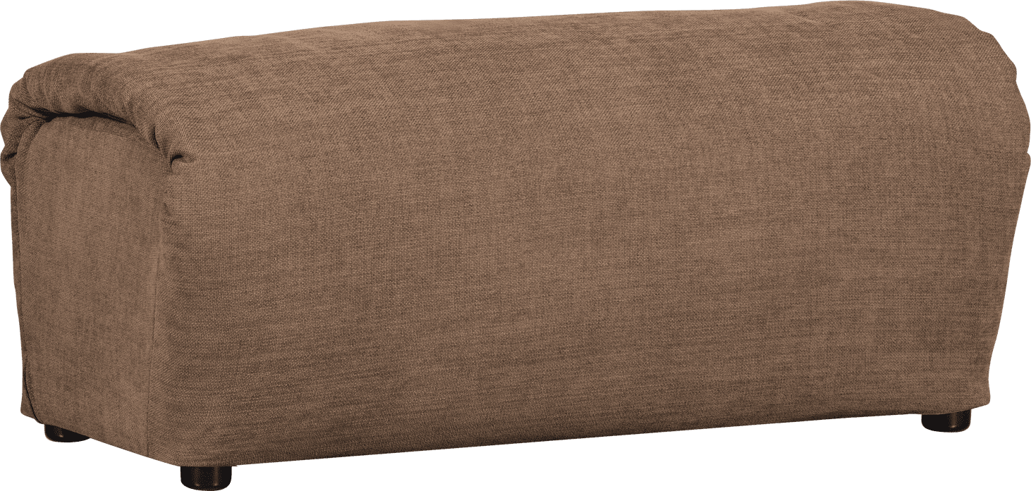WOOOD Baggy hocker geweven chenille bruin Bruin Hocker