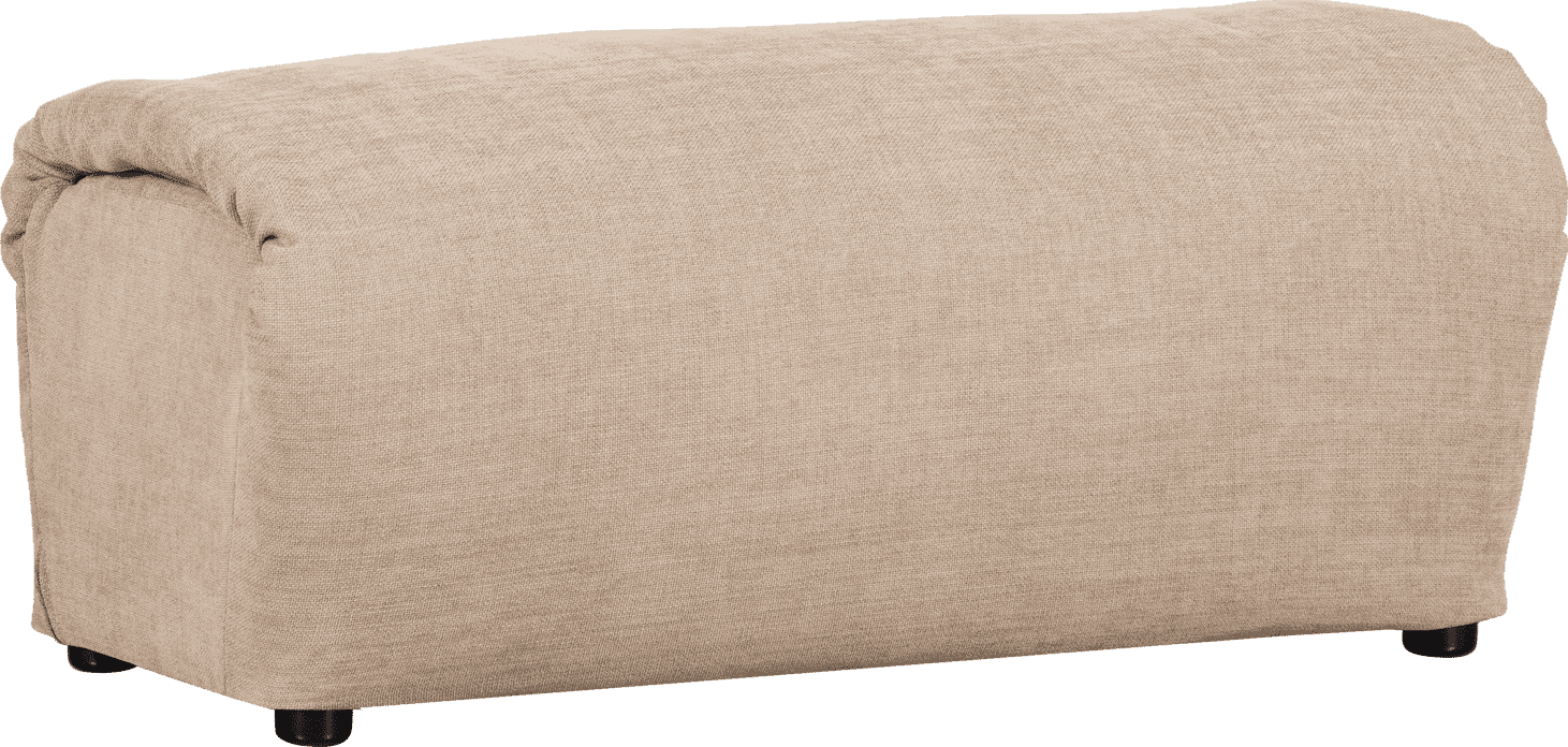 WOOOD Baggy hocker geweven chenille zand Beige|Bruin Hocker