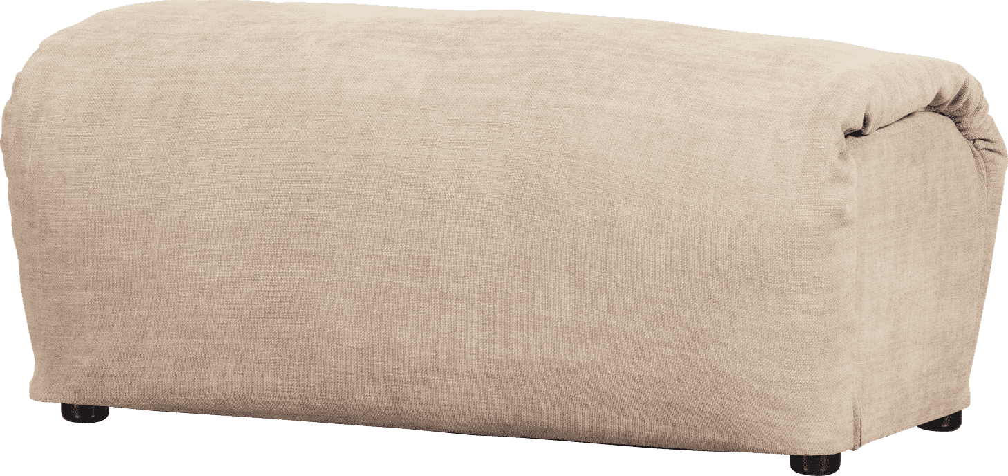 WOOOD Baggy hocker geweven chenille zand Beige|Bruin Hocker