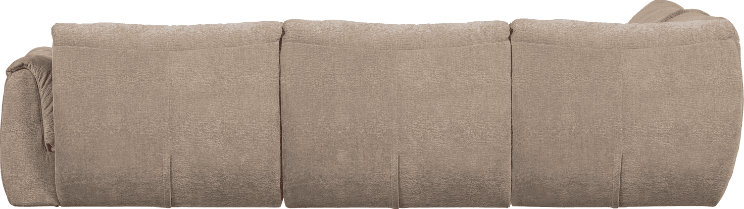 WOOOD Baggy hoekbank links 3d chenille zand Beige|Bruin Hoekbank
