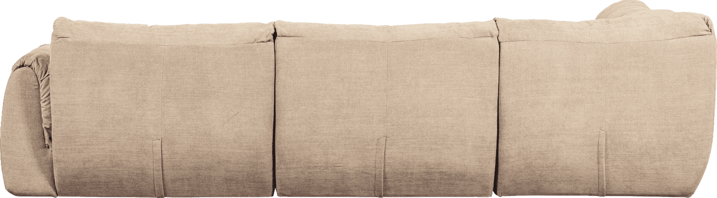WOOOD Baggy hoekbank links geweven chenille zand Beige|Bruin Hoekbank