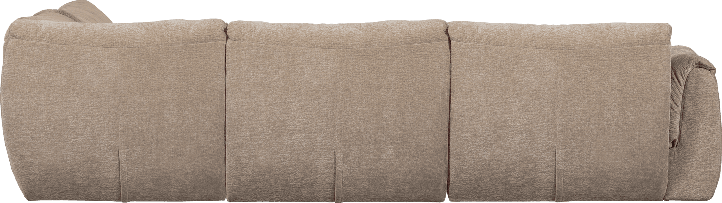 WOOOD Baggy hoekbank rechts 3d chenille zand Beige|Bruin Hoekbank