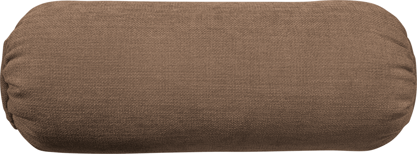 WOOOD Baggy rolkussen 50xo23cm geweven chenille bruin Bruin Sierkussen