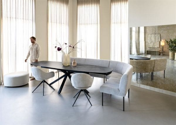 Xooon Reverso eetkamerbank 200 cm + pocket Eetkamerstoel