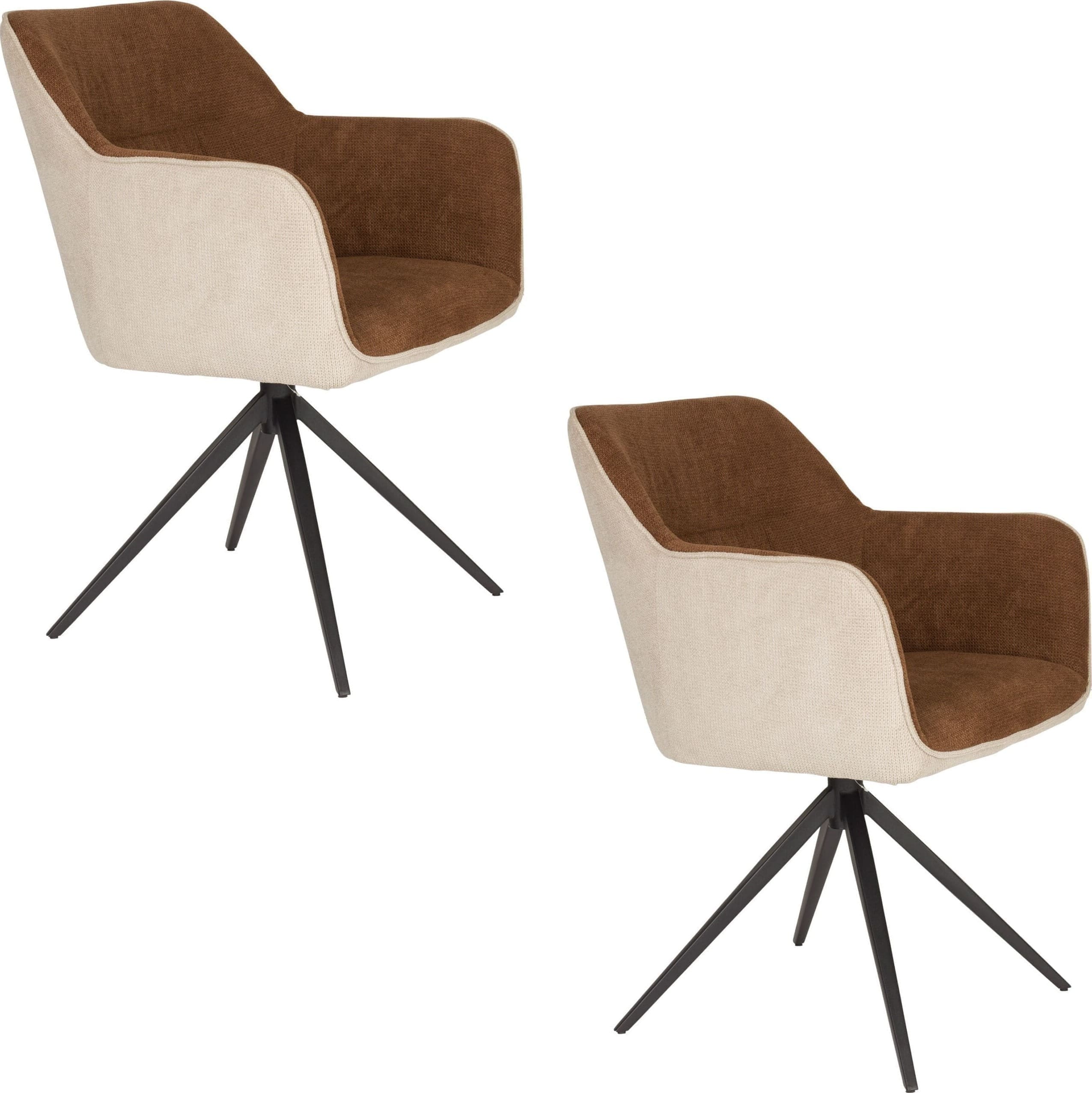 Armstoel Daley Beige/brown - Afbeelding 6