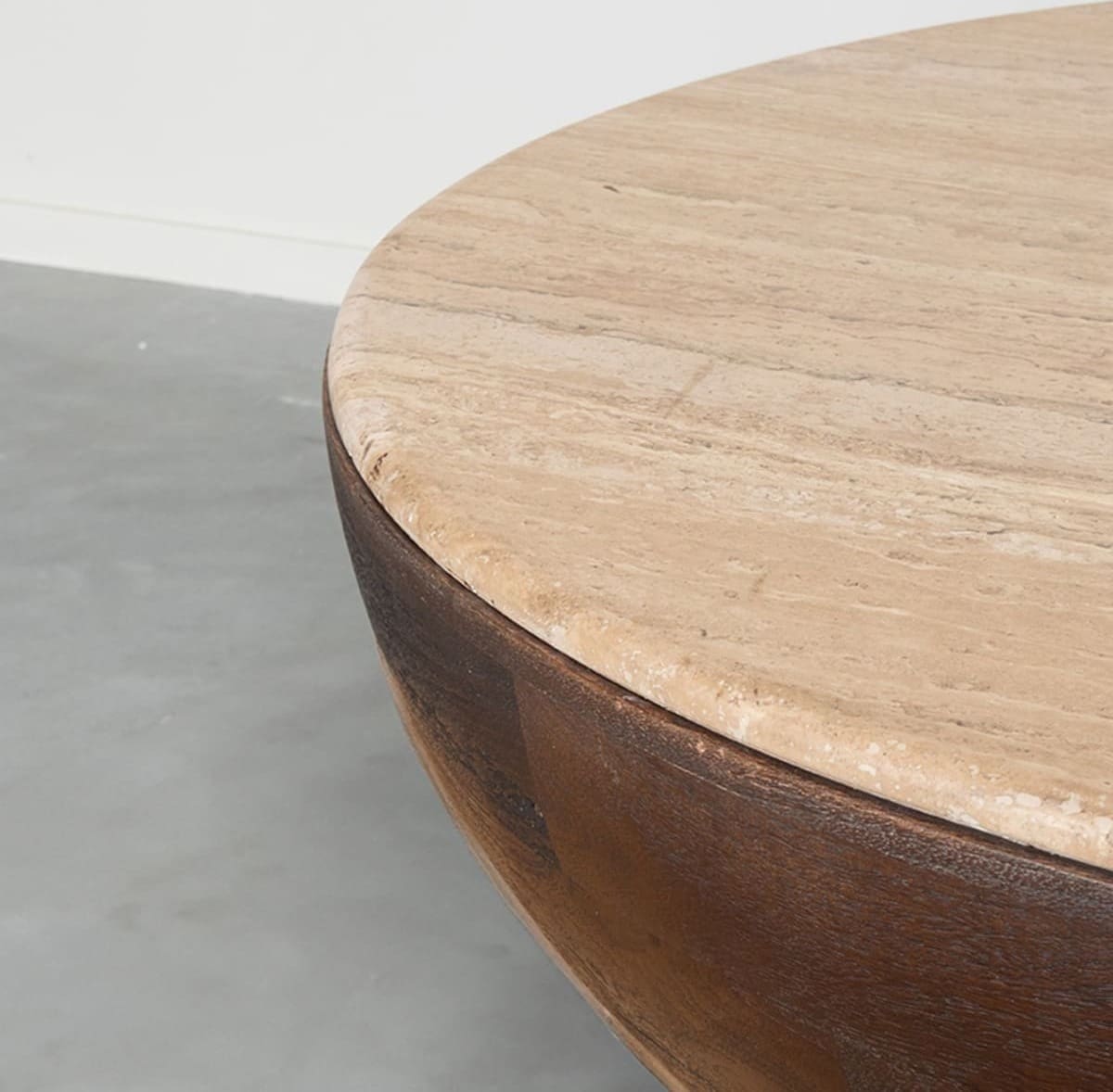 Salontafel Bowl - Espresso - Travertin - Afbeelding 3