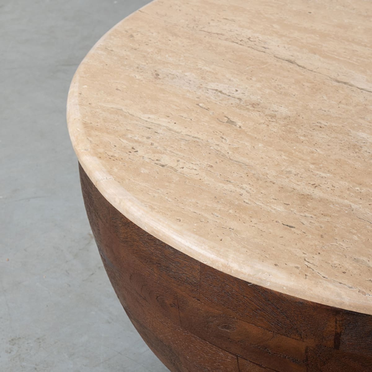 Salontafel Bowl - Espresso - Travertin - Afbeelding 3