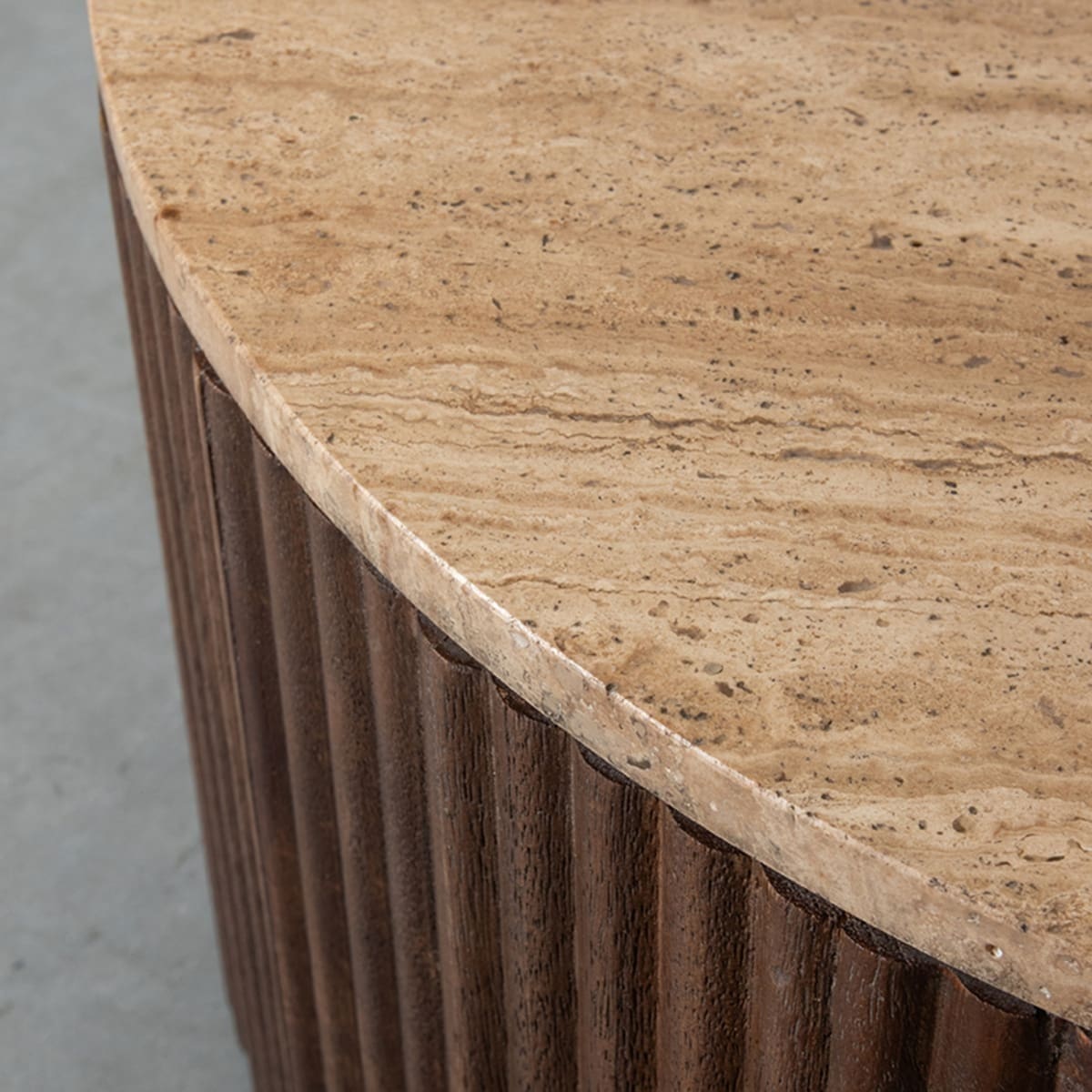 Salontafel Ribble - Espresso - Travertin - Afbeelding 3