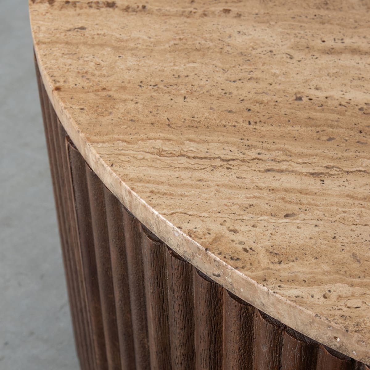 Salontafel Ribble - Espresso - Travertin - Afbeelding 3